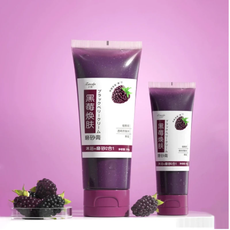 

Blackberry Dead Skin Removal Cream Natural Deep Exfoliator Scrub Cleansing Peeling Gel Face Body Smooth Whitening Body Scrubber