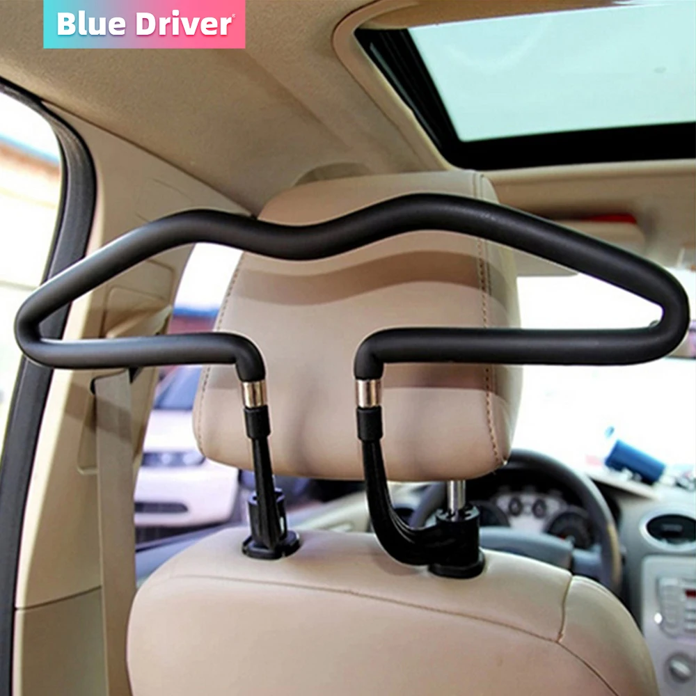 

Car Seat Coat Rack Hanger Seat Chair Back Universal Multifunction Suit Retractable Store Clothes Hanger (Black)