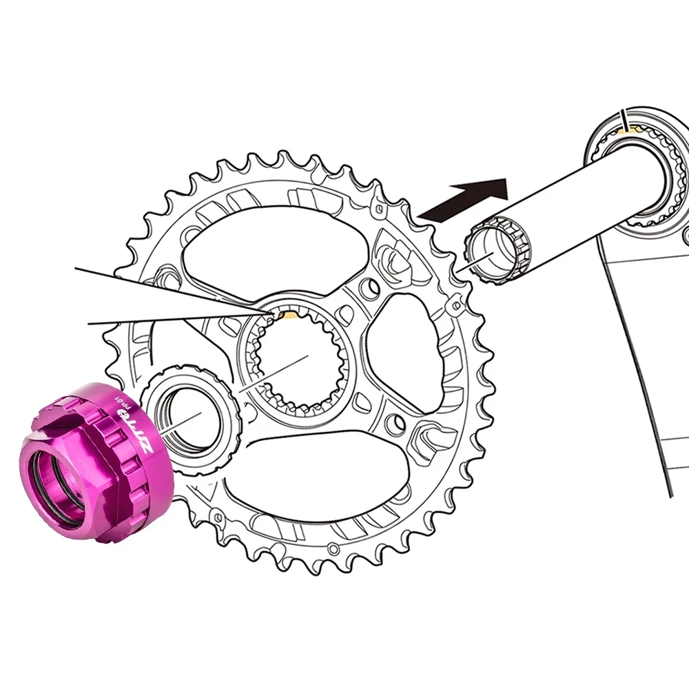 ZTTO TL-FC41 Велосипедная звездочка из алюминиевого сплава кольцо прямого монтажа
