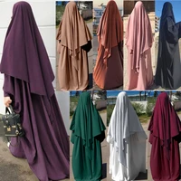 ramadan prayer garment women muslim long khimar hijab dress eid one piece abaya dubai jilbab islam clothing niqab djellaba femme