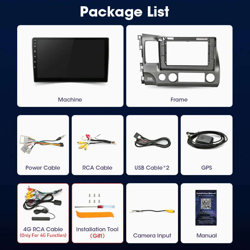 jmcq android 10 232gb dsp car radio multimidia video player navigation gps car stereo for honda civic 2005 2012 2din head unit free global shipping