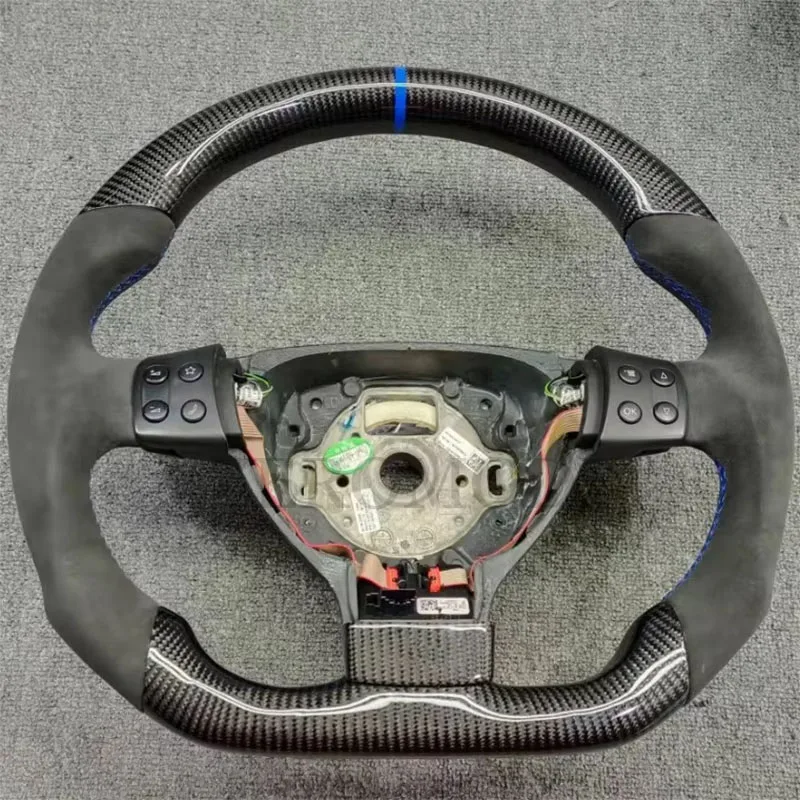 Руль из углеродного волокна алькантары с перфорированной кожей для Volkswagen Golf GTI Mk5