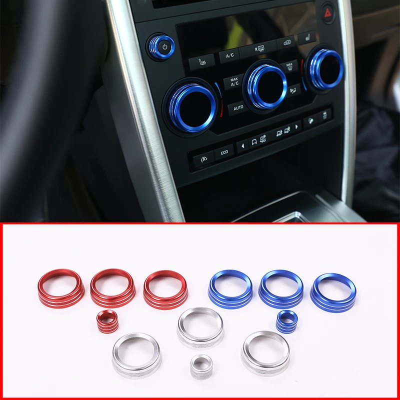 

4 Pcs For Land Rover Discovery Sport 2015-2017 Car Accessories Aluminum Volume and Air Conditioning Knobs Trim fast ship