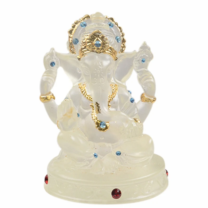 

Индуистский Слон Статуэтка Бога успеха полимерная прозрачная Статуэтка орнамент