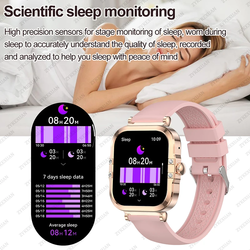 Новинка 2024 умные часы для женщин водонепроницаемые Bluetooth фитнес-трекер женские