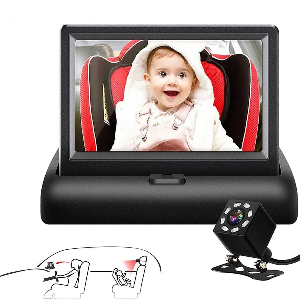 

HD Baby Monitor with Camera LCD Screen Kids Babies Chilldren Monitor Night Vision Video Camera Surveillance for Car
