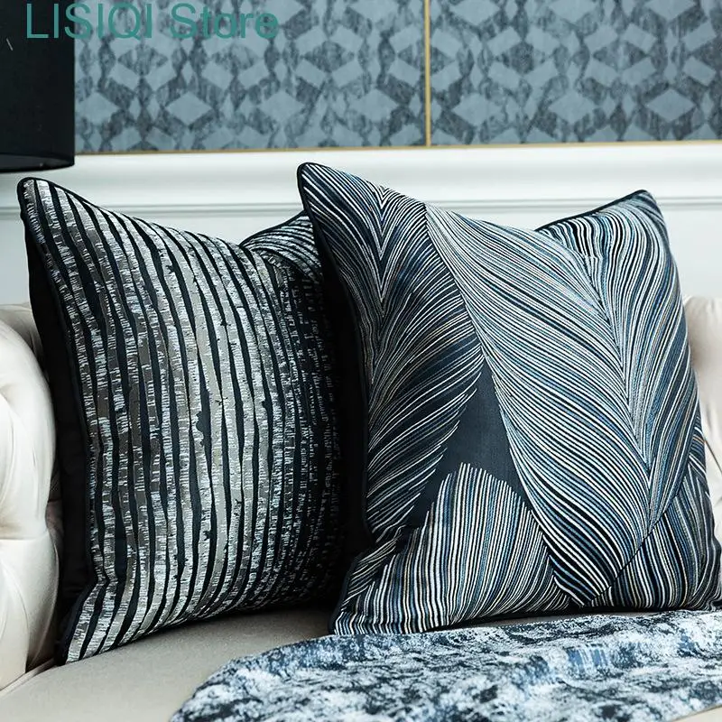 

New Luxury Throw Sofa Cushion Decorative Nordic Elegant Pillow For Chair Bed 30*45*50 Black Golden Zebra Plaid