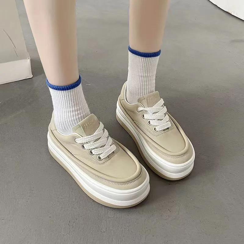 2022 autumn dad shoes thick-soled sneakers wedge-heeled white mesh hollow shoes casual shoes color-blocking vulcanized shoes