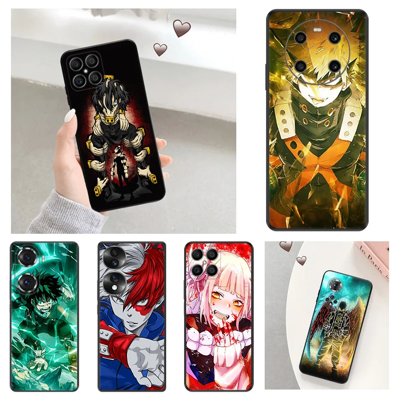 

Cartoon My Hero Academia Soft Phone Case for Honor X9 X8 5G X7 X6 70 60 50 30i X40 Play 6T 9A 6C Magic4 Pro 8X 20 Lite Cover