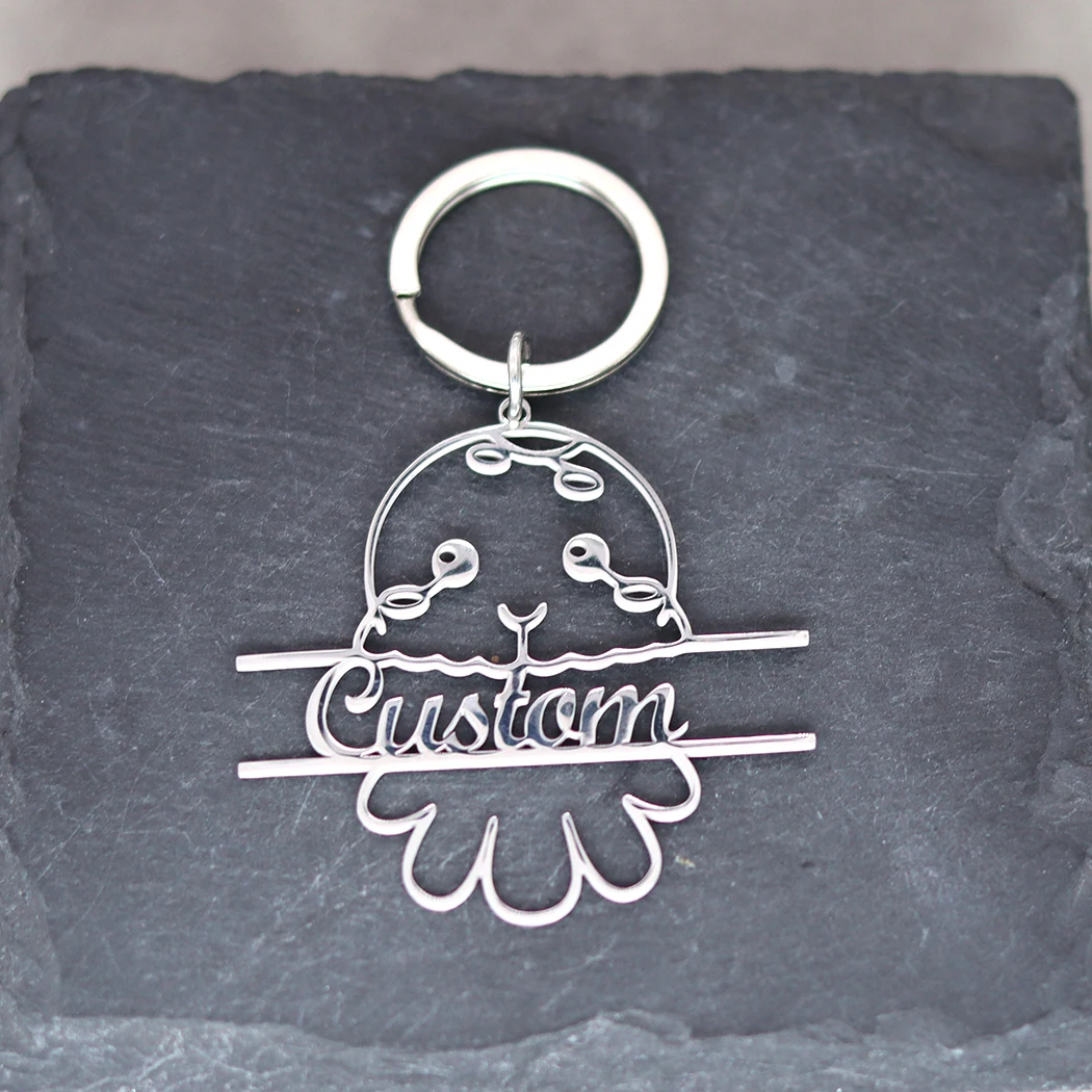 Подвеска Срывной осьминог индивидуальный брелок с гравировкой имени