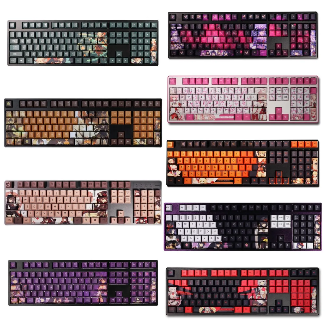 

Колпачки для клавиш Genshin Impact kaedeхара Kazuha Yae Miko Hutao, многофункциональная клавиатура Hutao, игровой плеер Otaku, косплей, подарки