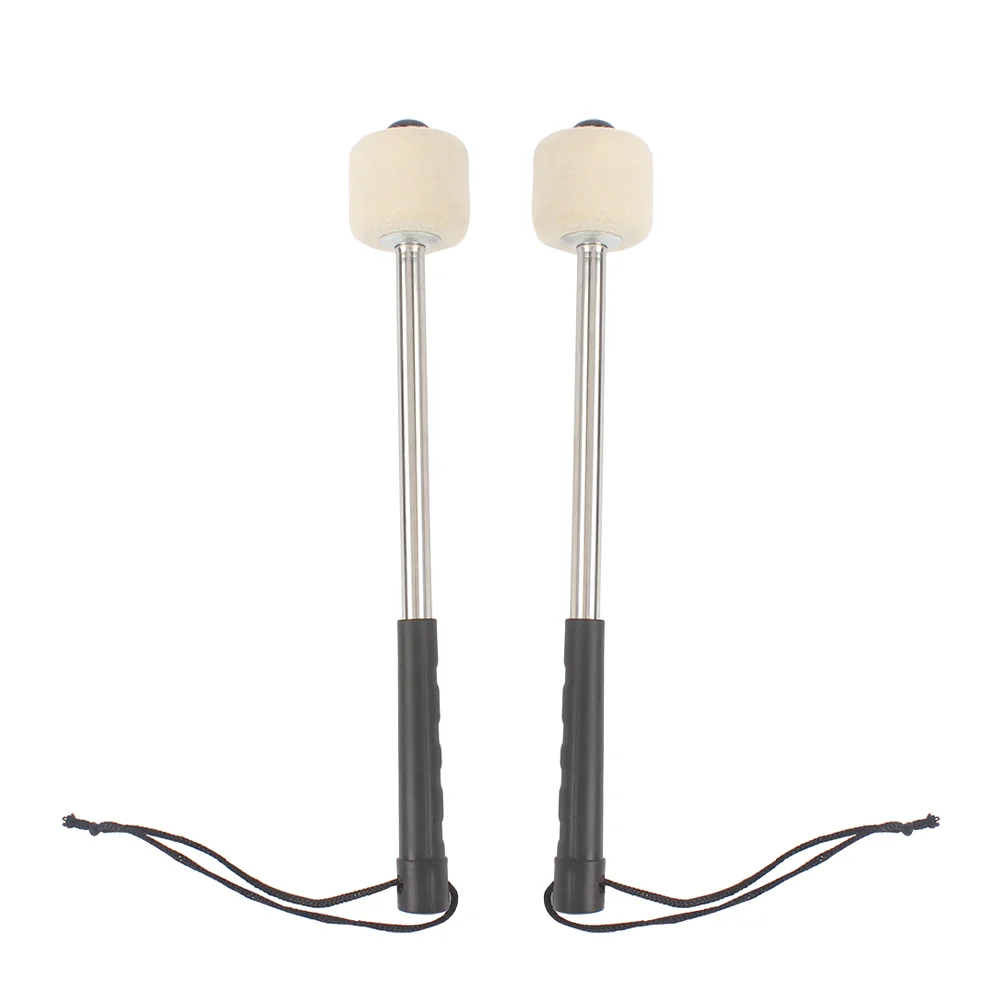 

2 Pcs Drum Mallet Stick Bass Stainless Steel Timpani Foam Handld Drumstick Tenor Mallets