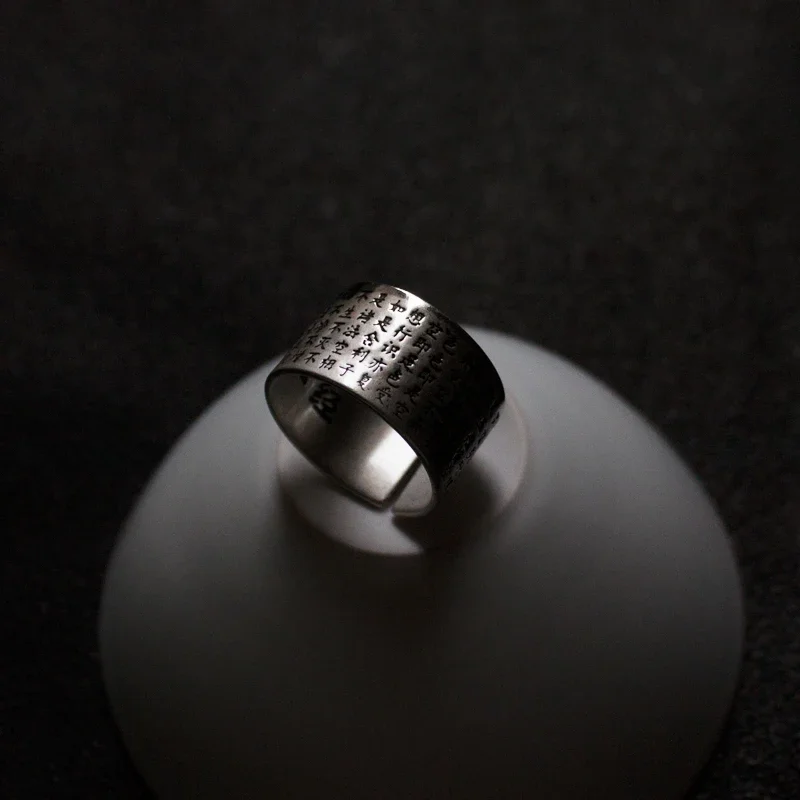 Lucky Lotus Flower Charms Ring Women Men Amulet Protection Wealth Open Regulowany pierścień Buddyjska biżuteria Akcesoria Prezent