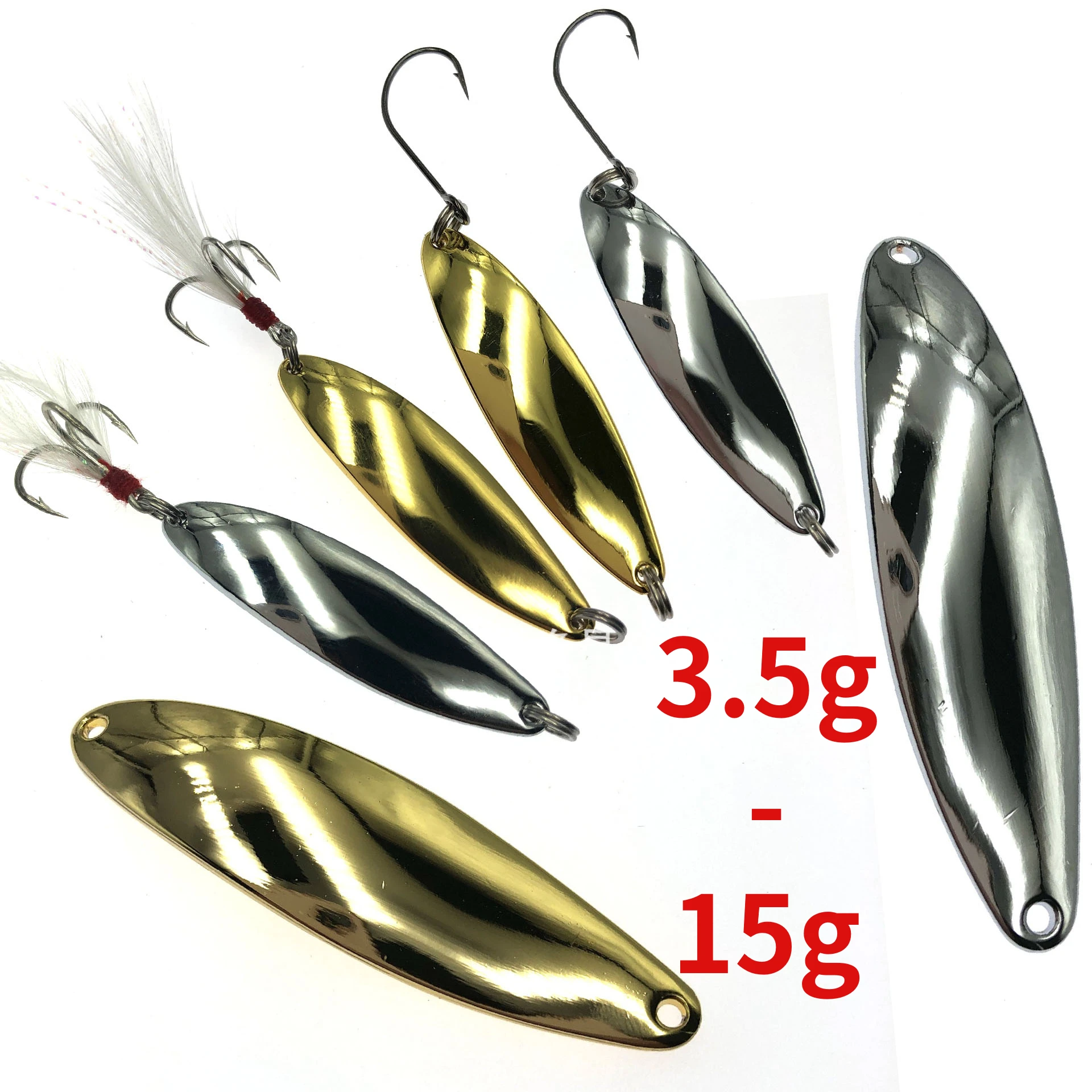 

10Pcs Metal Spinner Spoon Lures Trout Fishing Lure Hard Bait Sequins Paillette Artificial Baits Spinnerbait Fish Tools Noise