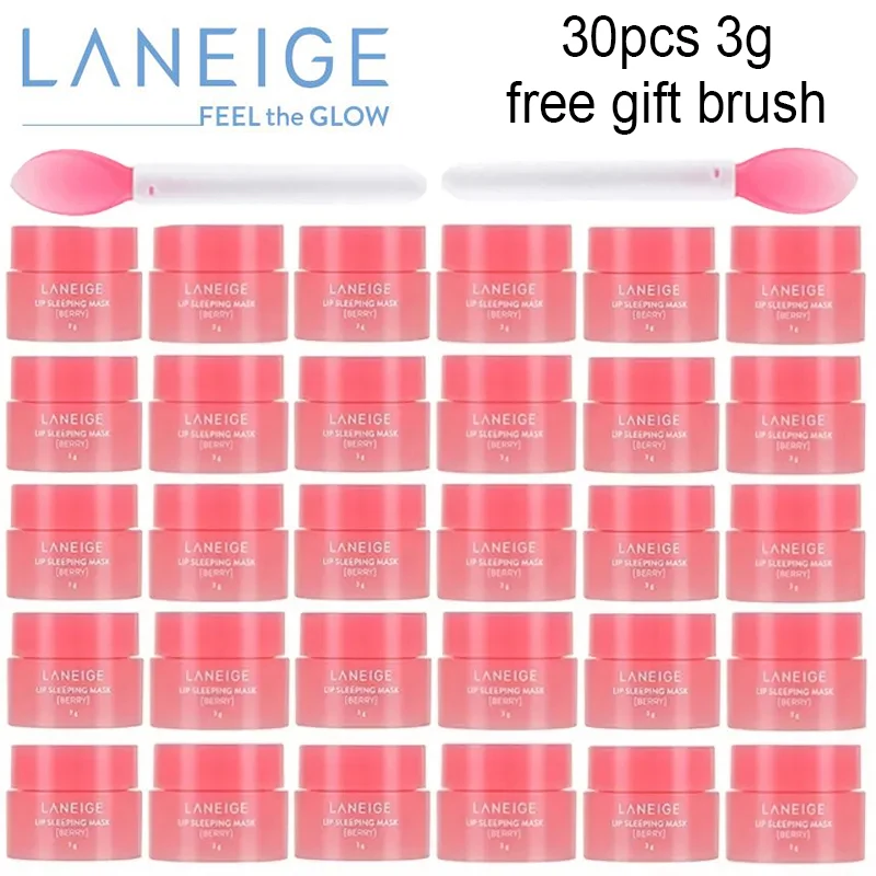 

30PCS LANEIGE Nourishing Sleeping Lip Balm Day and Night Nourish Lip Mask Sleep Hydrated Maintenance Lip Care Lips Moisturize 3G