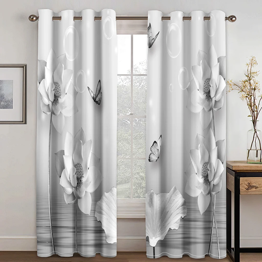 Роскошные плотные 3D оконные шторы для гостиной серые занавеска с принтом