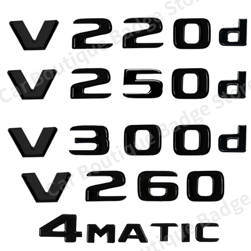 

3D багажник автомобиля V260L V350d V260 V220d V200d V250d V300d буквы логотип эмблема наклейка для Mercedes Benz V Class W447 4MATIC
