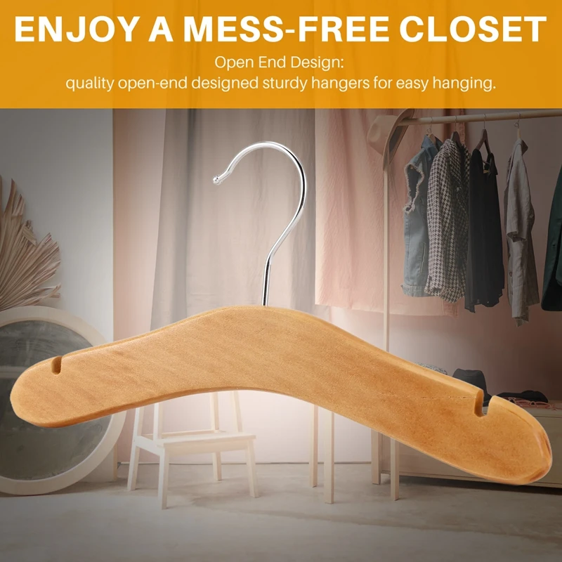 Вешалка Деревянные детские вешалки, Детские вешалки, Дизайн с вырезом на плечах для детской одежды, Вешалка для украшения, 10 шт., Маленькая