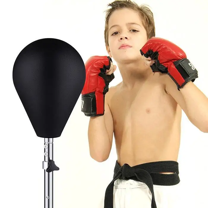 110-130CM Boxing Punching Bags Iron Plate Suction Cup Bottom High-density PU Solid Ball Adjust Spring Standing Speed Ball Boxing