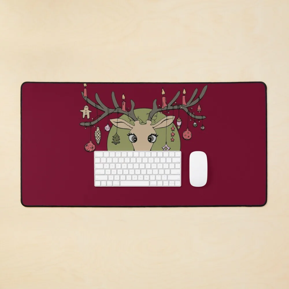 

Silly Reindeer Mouse Pad Gaming Extended Large Mouse Mat Desk Pad, Stitched Edges Mousepad, Long Non-Slip Rubber Base Mice Pad