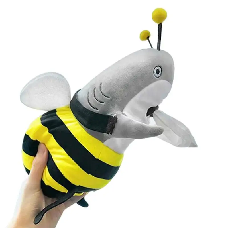 Cute Shark Toilet Paper Dispenser Car Interior Decoration Cartoon Animal Napkin Paper Box Gift For