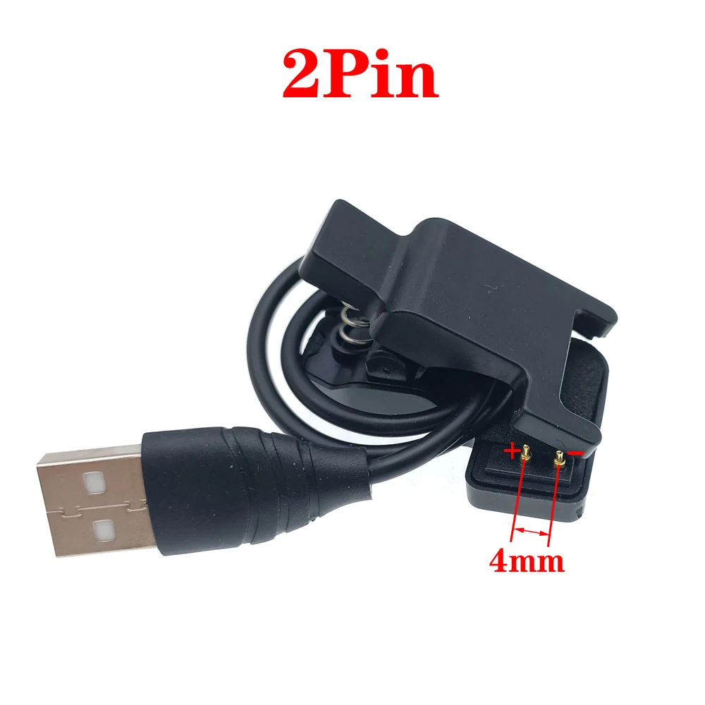 

Смарт-часы, 2-контактный зажим для разъема зарядки, 3-9 мм, универсальный зарядный док-кабель для смарт-браслета, браслета, USB-кабель для зарядки