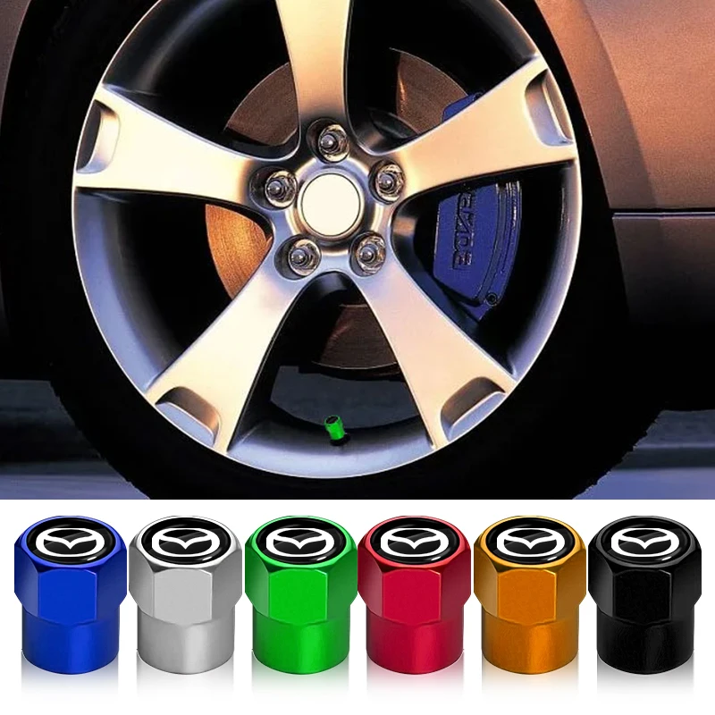 

4pcs Car Wheel Tire Air valve Caps Stem Cover for Mazda 2 3 6 Atenza Axela Demio CX-5 CX5 CX-3 CX7 CX-9 Auto Accessories