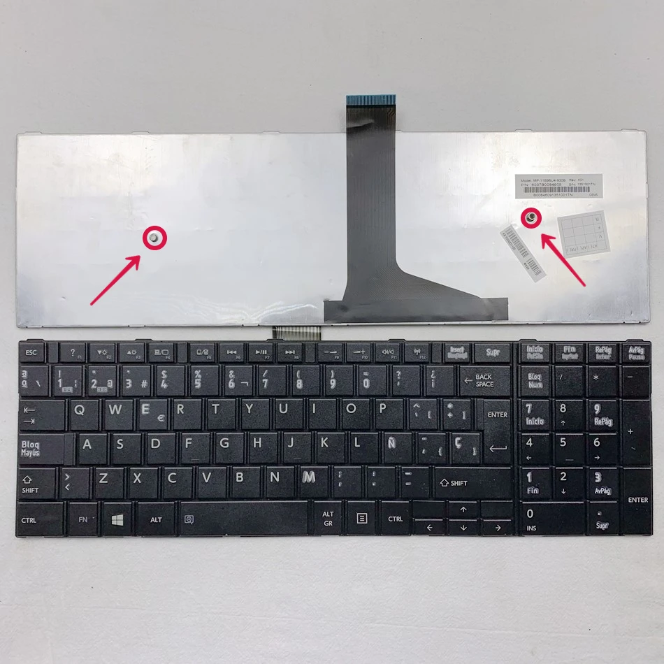

Клавиатура для ноутбука с испанской раскладкой для Toshiba Satellite C50D