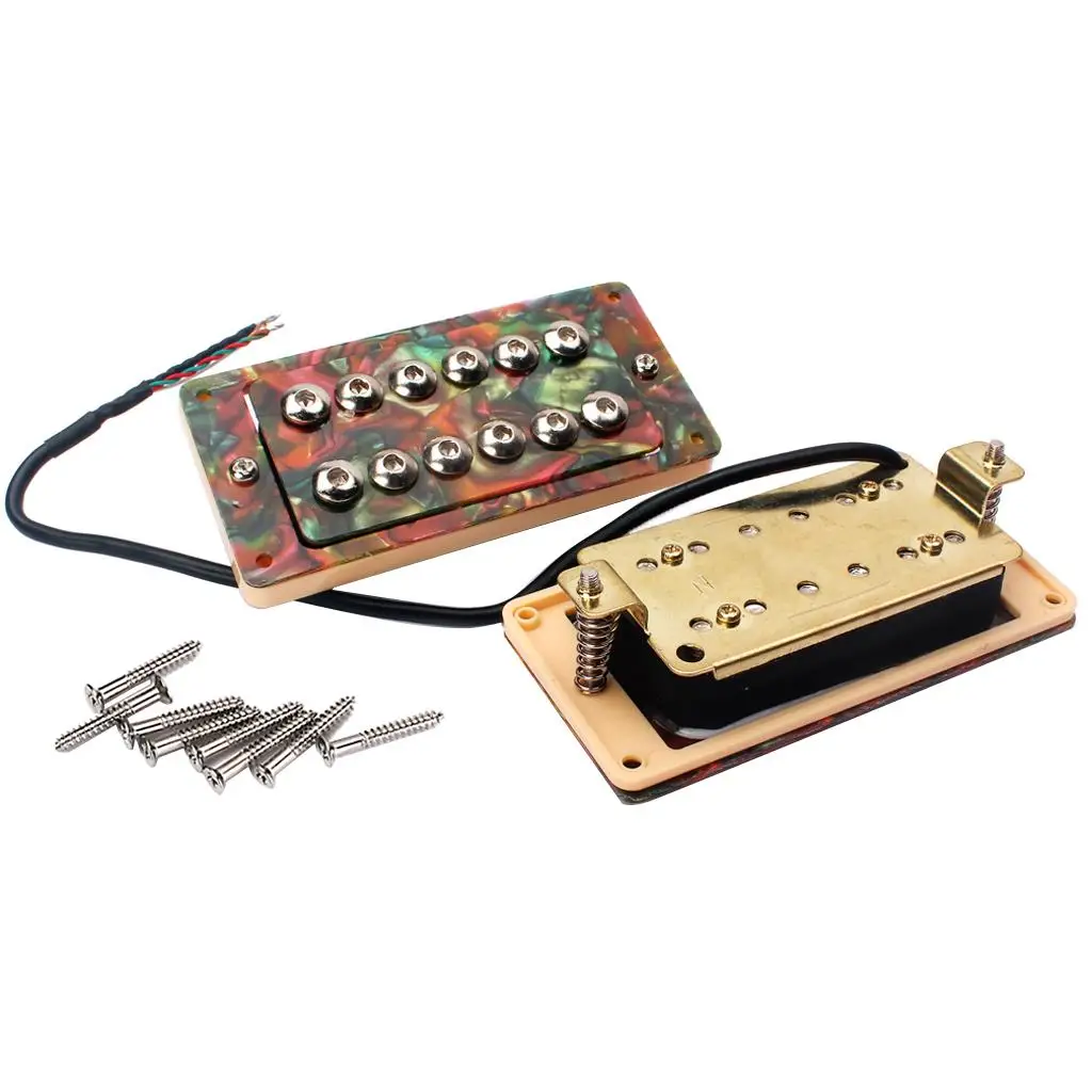 

Pack of 2 Guitar Dual Pickup Humbucker Neck+Bridge for Electric Guitar Parts DIY