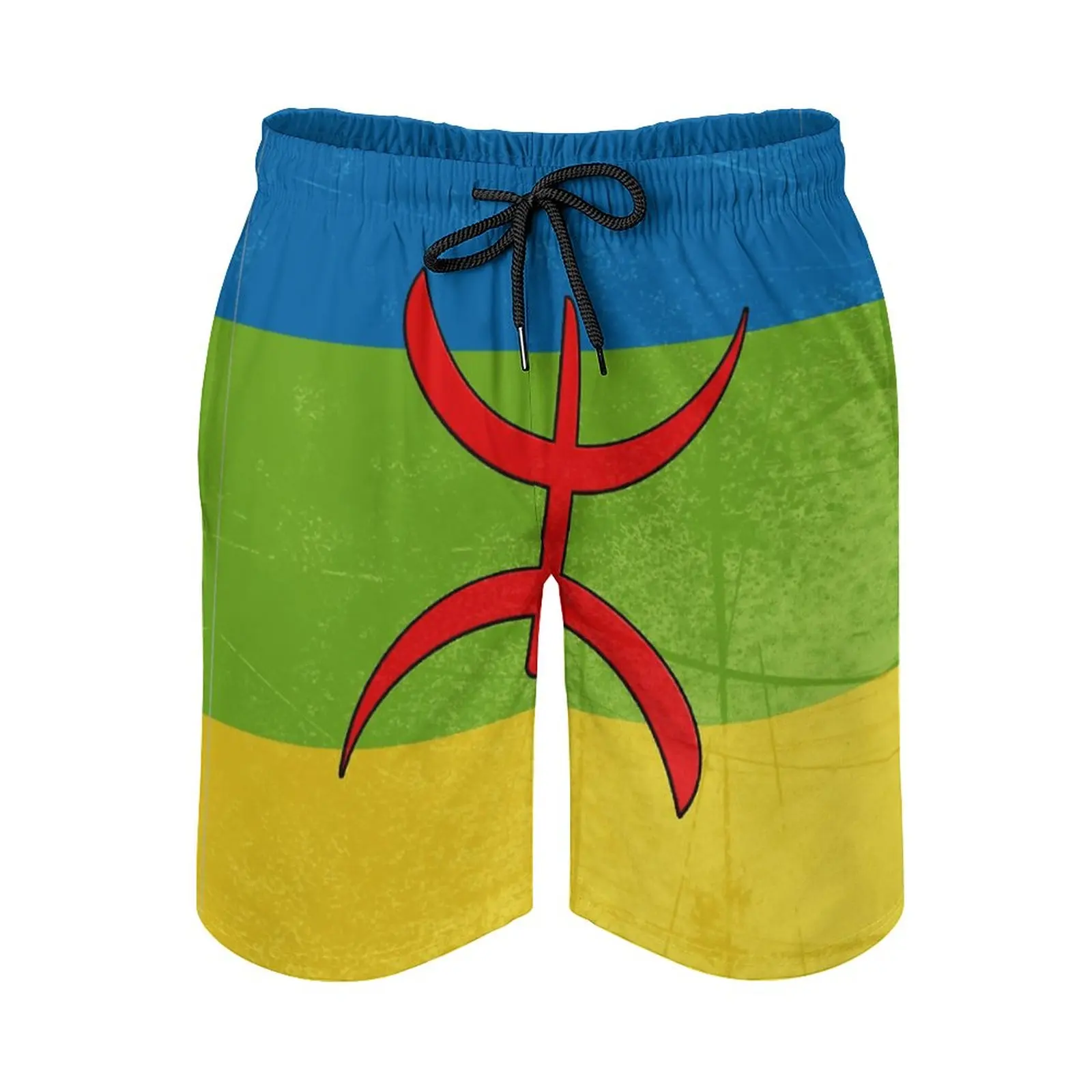 

Пляжные брюки аниме повседневные Amazigh Flag-berflag43913637 дышащие быстросохнущие повседневные графические беговые регулируемые