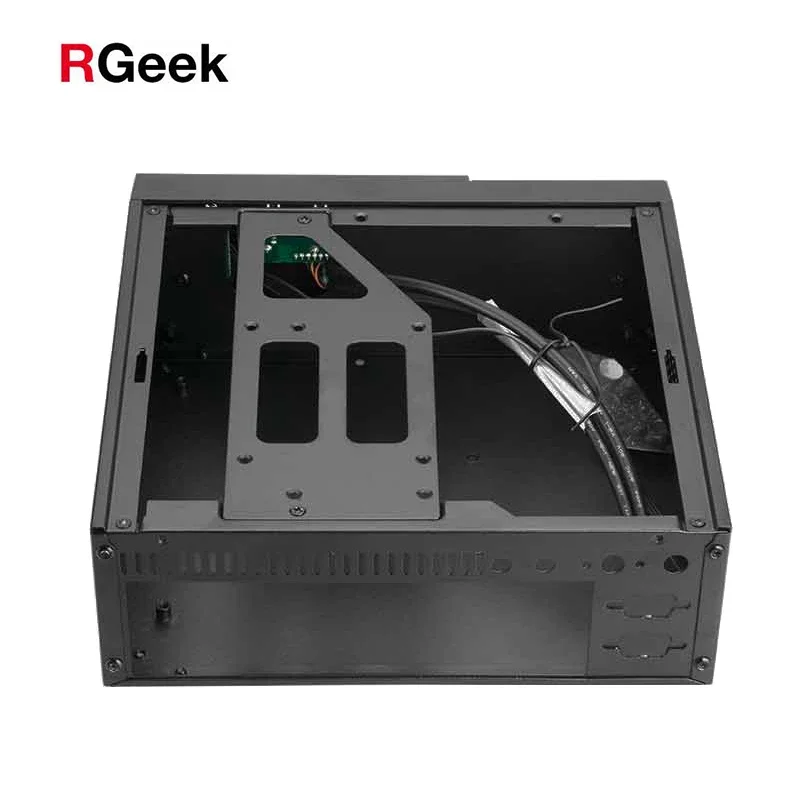 Фото Корпус для компьютера RGeek Cheap SPCC Mini ITX, настольный корпус для ПК с аудио- и USB-портами, с кронштейном для крепления. №4