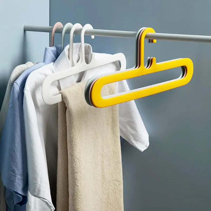

10PCS Flexible Clothes Hangers Non Slip Closet Storage Rack For Coats Jackets Pants Portable Hanger Set Wardrobe Organizer