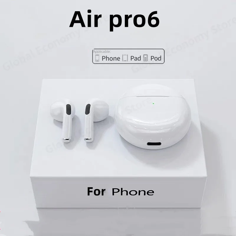

New Pro6 Tws Smart Touch Control Wireless Headphone Bluetooth 5.0 Earphones Sport Earbuds Music Headset For All Smartphones