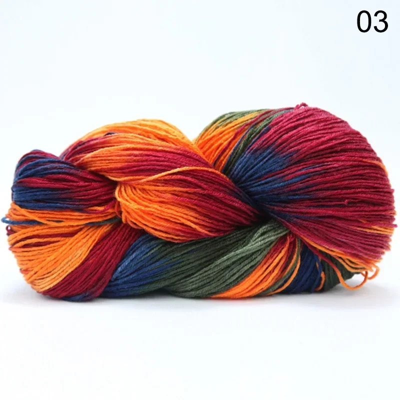 50 г градиентная цветная пряжа 4 слоя разноцветное вязание крючком хлопковая