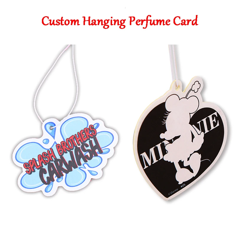 

200pcs Custom Car Aromatherapy Card With Your Own Logo Personalized Perfume Hanging Card for Bedroom Wardrobe Shoebox Bathroom