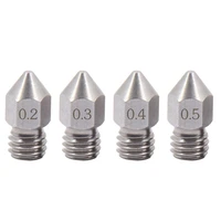 3d printer accessories 10pcs mk8 nozzle extract tap nozzle stainless steel nozzle m6 thread