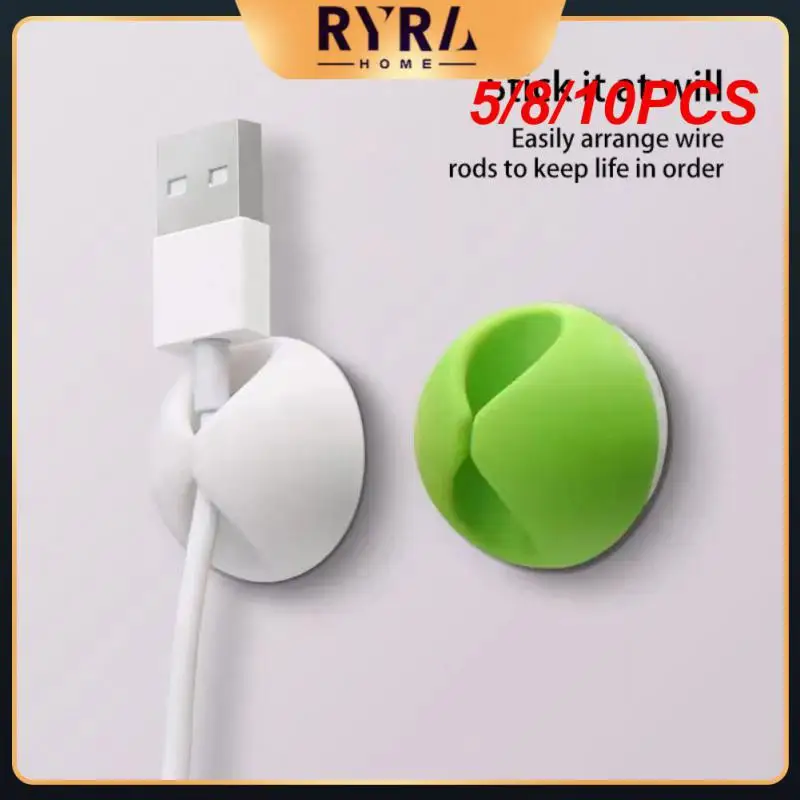 

10PCS Cord Organizer Clips Holder Wire Hider Cable Winder Management Wrap Storage For Kitchen Appliances TV Data Cable Charger