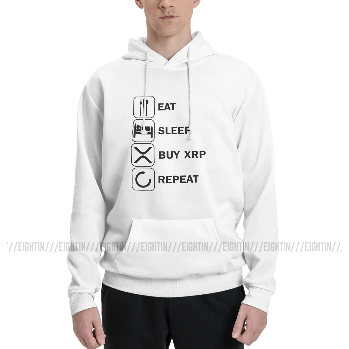 

Men Sweatshirt Ripple HODL Crypto Pure Cotton Gray Couple Thin Fleece Sweatshirt Novelty Hoodies Hoodie Shirt