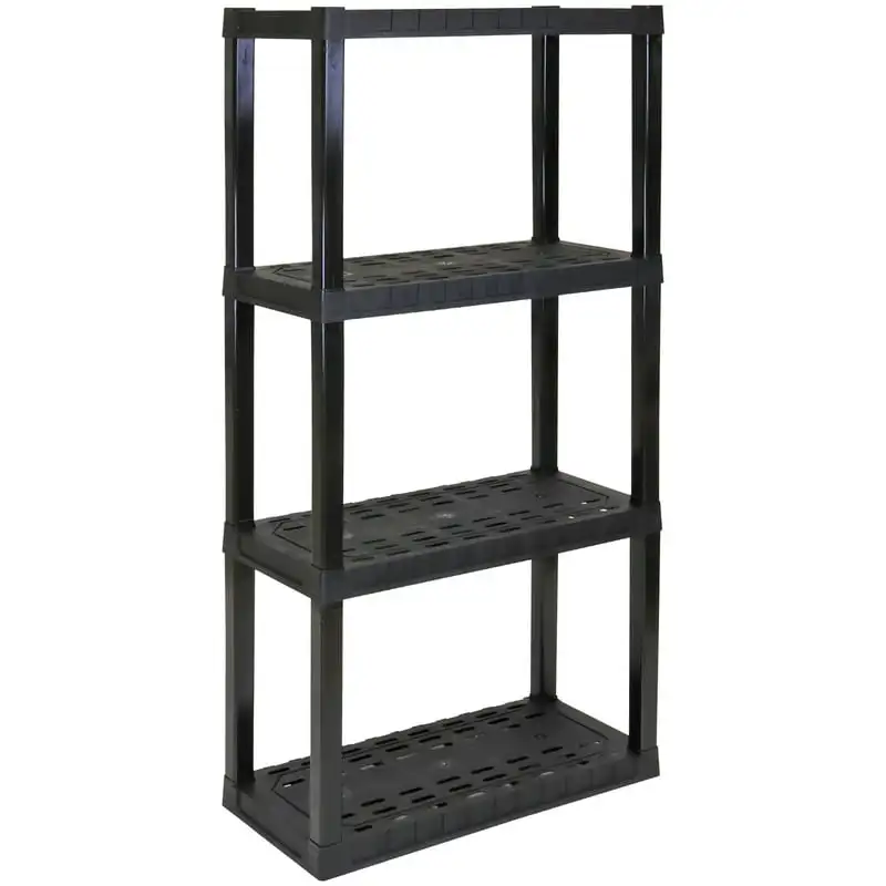 

4-Tier Shelving Unit, W30 x D14 x H57" Multipurpose Home Storage Organizer, Black