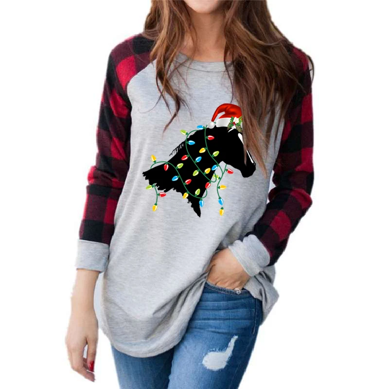 

Merry Christmas Printed Hoodies Hip Hop Streetwear Women Hoodie Sweatshirt Fashion Warm Tops Lovely Christmas Horse Print Hoody