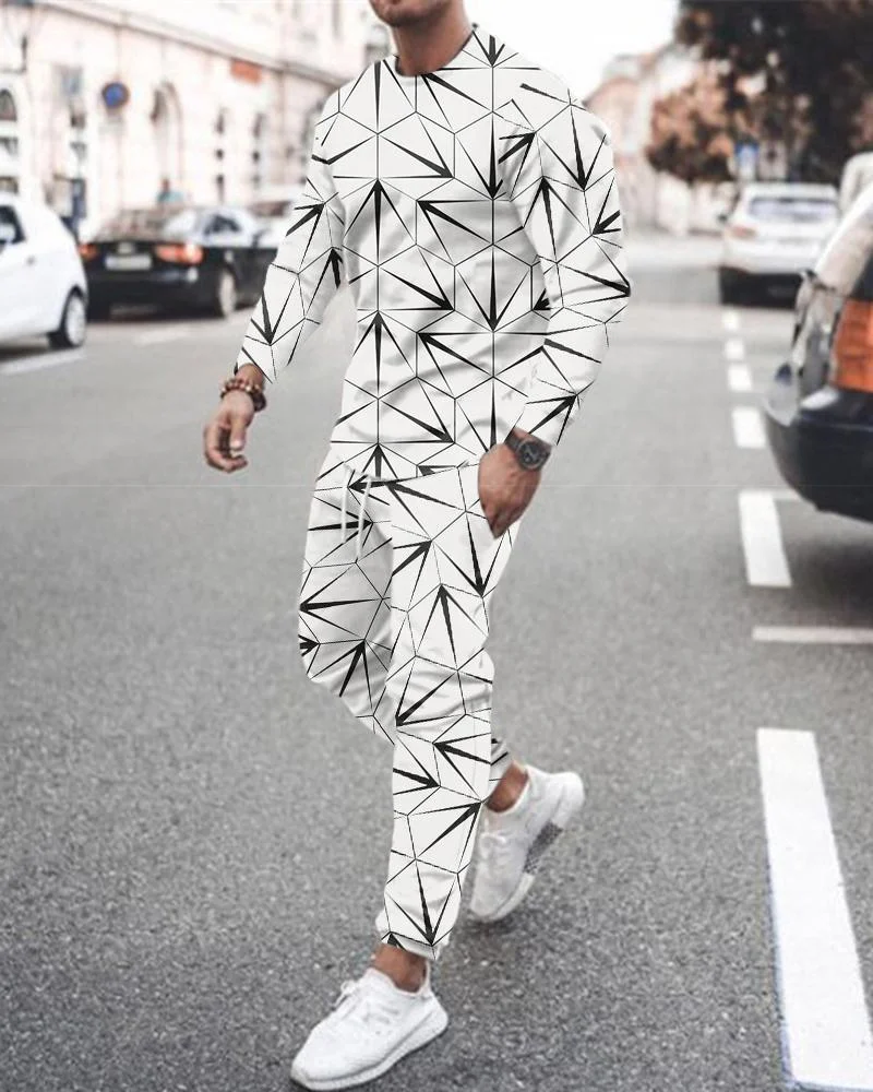 Мужской комплект с длинными рукавами костюм 3D-принтом короля Лев спортивная