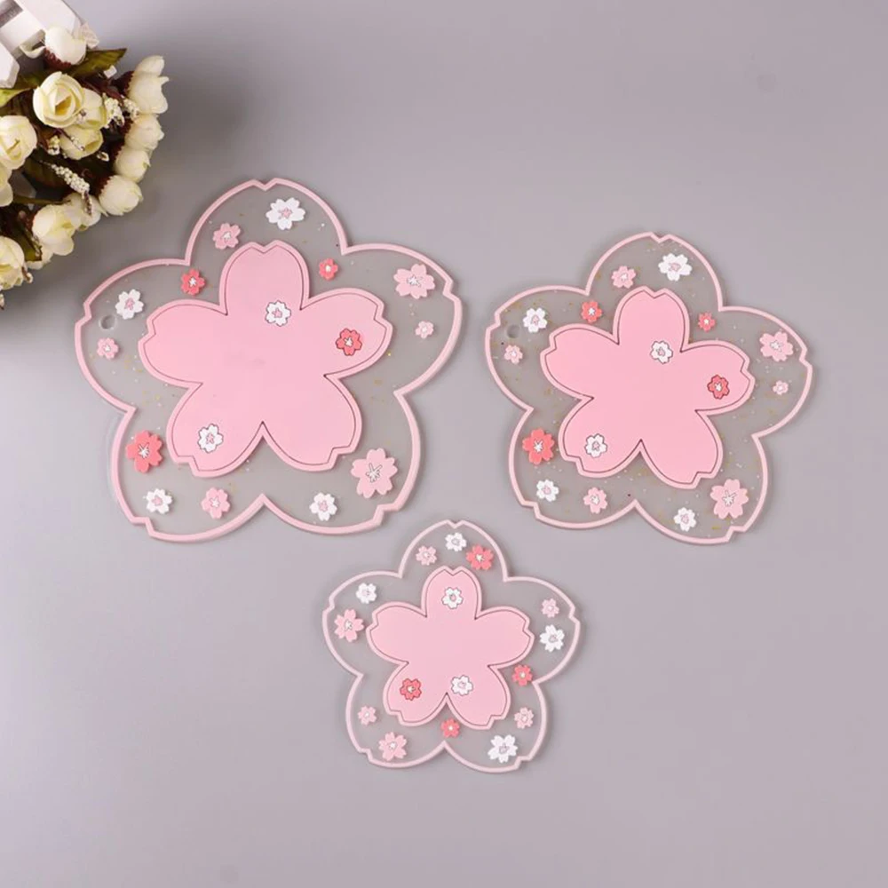 

Круглая силиконовая подставка для чашки Sakura