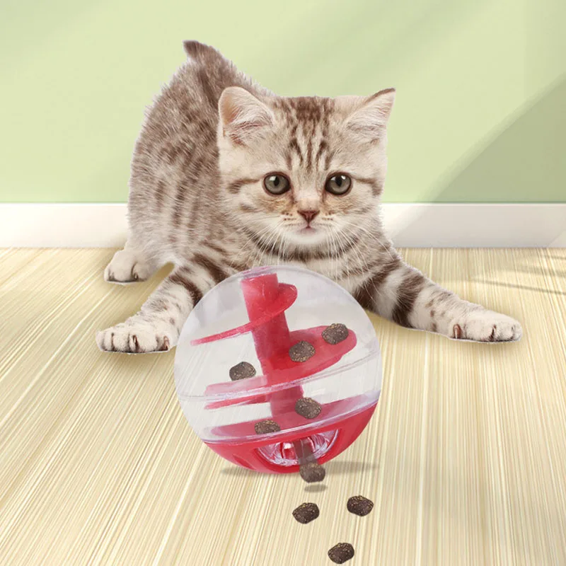 

Interactive Cat Food Feeder Ball Pet Toys Slow Feeder Cats Dogs Playing Toys Increase Pet IQ Treat Ball Cats Fun Bowl