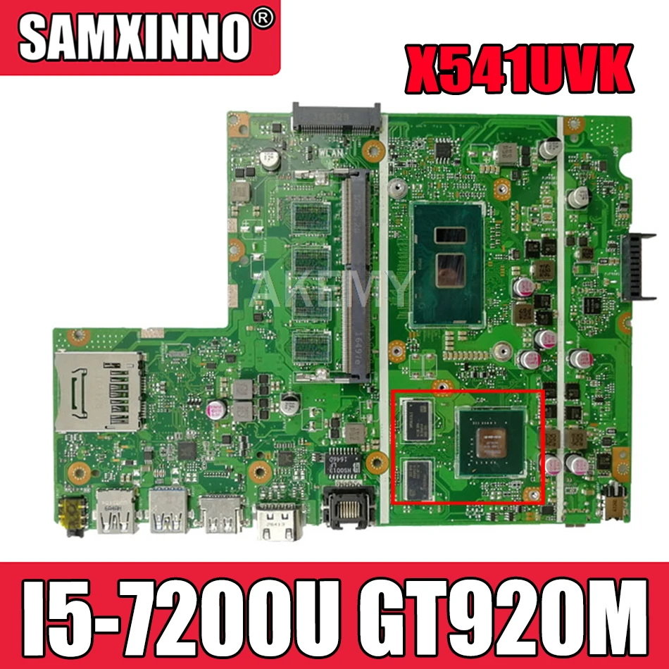 

Материнская плата X541UVK, системная плата для ноутбука X541UVK X541UJ X541UV X541U F541U, материнская плата для ноутбука с 4 Гб ОЗУ/фотографией/GT920M/V2G