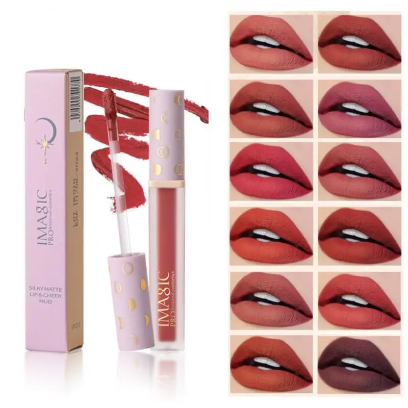 

Dual Purpose Lip Gloss/blush Matte Finish Intense Color Tint Lasting Natural Lips Makeup Women Cosmetics TSLM1
