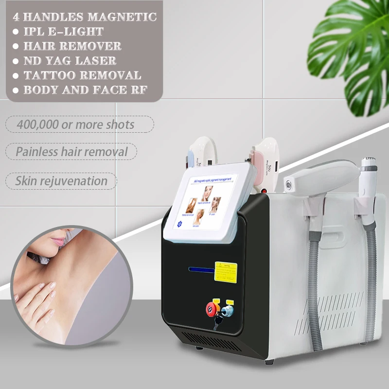 

Free Ship 4 In 1 360 Magneto Hair Removal Elight IPL Opt RF Nd Yag Laser 1064 Tattoo Removal Skin Rejuvenation Beauty Machine