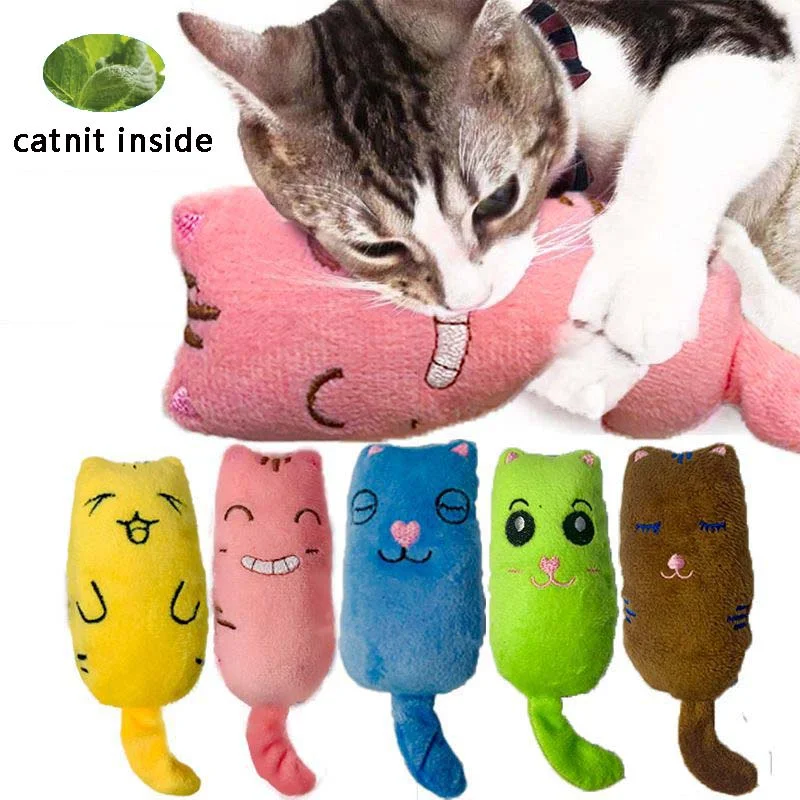 

Игрушки для кошачьей мяты для шлифовки зубов, искусственная игрушка для кошек, котята, жевательные когти, кошка с большим пальцем, мята для к...
