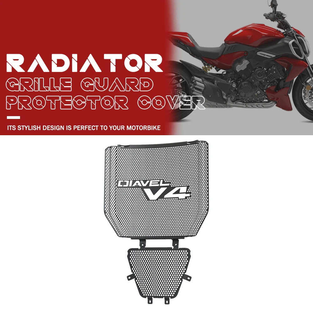 

For Ducati Diavel V4 2023 2024 Oil Cooler Guard Protector And Radiator Grille Cover Guard Protection Set Motorcycle Accessories