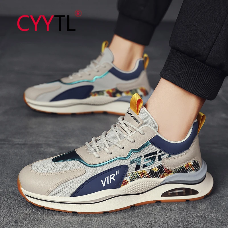 

Весенние мужские модные кроссовки CYYTL для студентов, повседневные спортивные кроссовки для бега, дышащая сетчатая обувь, Нескользящие крос...