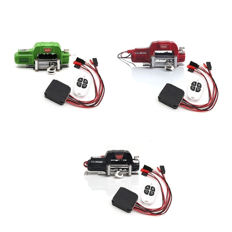 

Metal Automatic Winch Wireless Remote Controller System For 1/10 RC Crawler Car Axial SCX10 TRAXXAS TRX4 Upgrade Parts